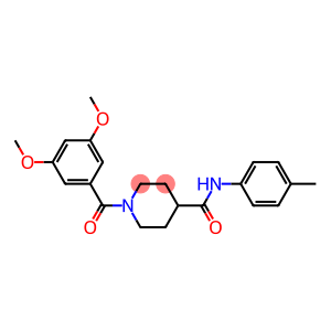 1-(3,5-dimethoxybenzoyl)-N-(4-methylphenyl)piperidine-4-carboxamide