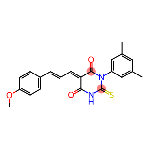 1-(3,5-dimethylphenyl)-5-[3-(4-methoxyphenyl)prop-2-enylidene]-2-thioxodihydropyrimidine-4,6(1H,5H)-dione
