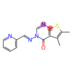 5,6-dimethyl-3-[(2-pyridinylmethylene)amino]thieno[2,3-d]pyrimidin-4(3H)-one