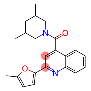 4-[(3,5-dimethyl-1-piperidinyl)carbonyl]-2-(5-methyl-2-furyl)quinoline