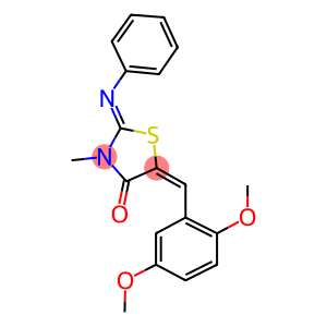 5-(2,5-dimethoxybenzylidene)-3-methyl-2-(phenylimino)-1,3-thiazolidin-4-one
