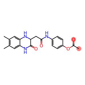 4-{[2-(6,7-dimethyl-3-oxo-1,2,3,4-tetrahydro-2-quinoxalinyl)acetyl]amino}phenyl acetate