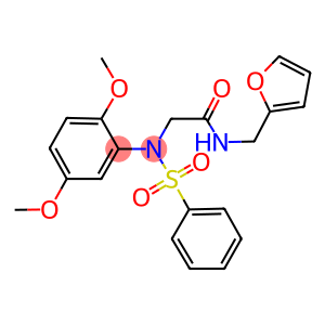 2-[2,5-dimethoxy(phenylsulfonyl)anilino]-N-(2-furylmethyl)acetamide