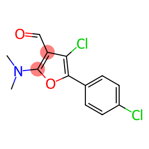 2-(Dimethylamino)-4-chloro-5-(4-chlorophenyl)furan-3-carbaldehyde