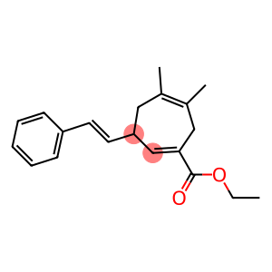 5,6-Dimethyl-3-(2-phenylethenyl)-1,5-cycloheptadiene-1-carboxylic acid ethyl ester