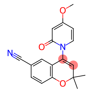 2,2-Dimethyl-6-cyano-4-[(4-methoxy-1,2-dihydro-2-oxopyridin)-1-yl]-2H-1-benzopyran