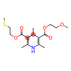 2,6-Dimethyl-4-methyl-1,4-dihydropyridine-3,5-dicarboxylic acid 3-[2-(methylthio)ethyl]5-(2-methoxyethyl) ester