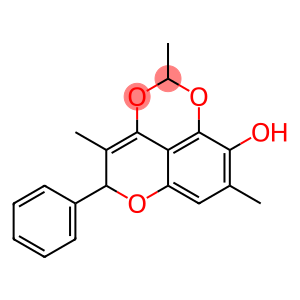4,8-Dimethyl-5-phenyl-2-methyl-5H-pyrano[4,3,2-de]-1,3-benzodioxin-9-ol