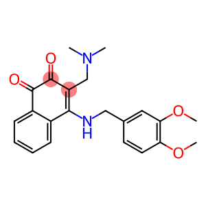 4-[(3,4-Dimethoxybenzyl)amino]-3-[(dimethylamino)methyl]naphthalene-1,2-dione