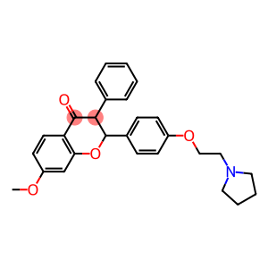 2,3-Dihydro-2-[4-[2-(pyrrolidin-1-yl)ethyloxy]phenyl]-3-phenyl-7-methoxy-4H-1-benzopyran-4-one