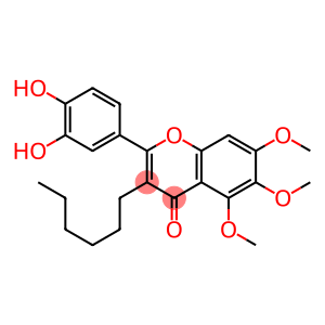 2-(3,4-Dihydroxyphenyl)-5,6,7-trimethoxy-3-hexyl-4H-1-benzopyran-4-one