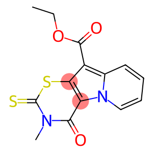 3,4-Dihydro-4-oxo-2-thioxo-3-methyl-2H-1,3-thiazino[6,5-b]indolizine-10-carboxylic acid ethyl ester