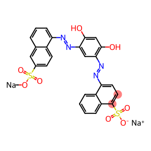4-[2,4-Dihydroxy-5-[6-(sodiooxysulfonyl)-1-naphtylazo]phenylazo]-1-naphthalenesulfonic acid sodium salt