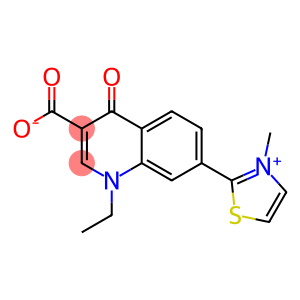1,4-Dihydro-1-ethyl-4-oxo-7-[(3-methylthiazol-3-ium)-2-yl]quinoline-3-carboxylic acid