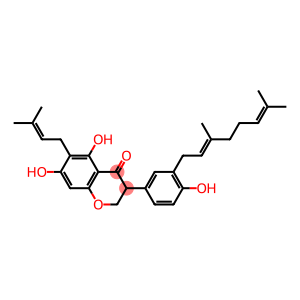 2,3-Dihydro-5,7-dihydroxy-3-[4-hydroxy-3-[(2E)-3,7-dimethyl-2,6-octadienyl]phenyl]-6-(3-methyl-2-butenyl)-4H-1-benzopyran-4-one