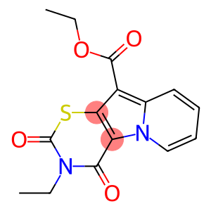 3,4-Dihydro-2,4-dioxo-3-ethyl-2H-1,3-thiazino[6,5-b]indolizine-10-carboxylic acid ethyl ester