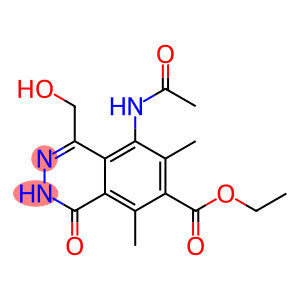 1,2-Dihydro-1-oxo-4-(hydroxymethyl)-6,8-dimethyl-5-(acetylamino)phthalazine-7-carboxylic acid ethyl ester