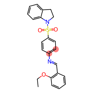 4-(2,3-dihydro-1H-indol-1-ylsulfonyl)-N-[(E)-(2-ethoxyphenyl)methylidene]aniline