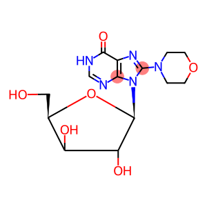 9-[3,4-dihydroxy-5-(hydroxymethyl)tetrahydro-2-furanyl]-8-(4-morpholinyl)-1,9-dihydro-6H-purin-6-one