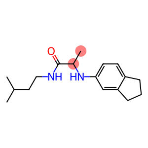 2-(2,3-dihydro-1H-inden-5-ylamino)-N-(3-methylbutyl)propanamide