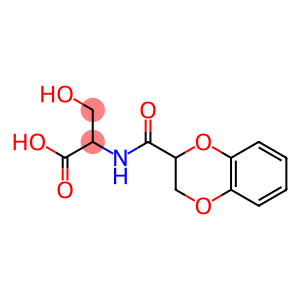 2-(2,3-dihydro-1,4-benzodioxin-2-ylformamido)-3-hydroxypropanoic acid