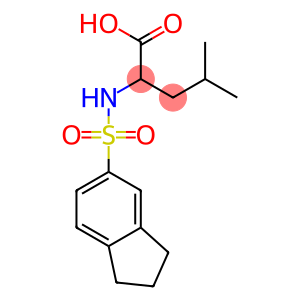 2-(2,3-dihydro-1H-indene-5-sulfonamido)-4-methylpentanoic acid