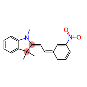 2,3-dihydro-2-(2-(4-nitro-3,5-cyclohexadien-2-ylidene)ethylidene)-1,3,3-trimethylindole