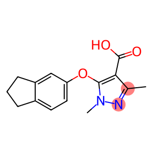 5-(2,3-dihydro-1H-inden-5-yloxy)-1,3-dimethyl-1H-pyrazole-4-carboxylic acid