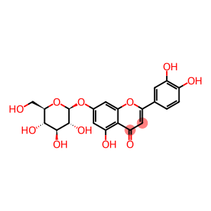 2-(3,4-DIHYDROXYPHENYL)-7-(B-D-GLUCOPYRANOSYLOXY)-5-HYDROXY-4-CHROMENONE
