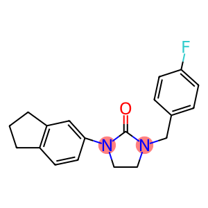 1-(2,3-DIHYDRO-1H-INDEN-5-YL)-3-(4-FLUOROBENZYL)IMIDAZOLIDIN-2-ONE