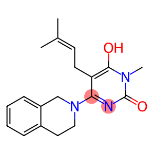4-(3,4-DIHYDROISOQUINOLIN-2(1H)-YL)-6-HYDROXY-1-METHYL-5-(3-METHYLBUT-2-ENYL)PYRIMIDIN-2(1H)-ONE
