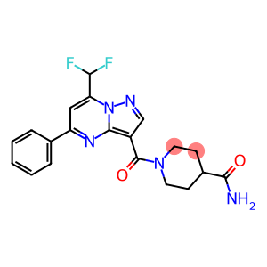 1-{[7-(difluoromethyl)-5-phenylpyrazolo[1,5-a]pyrimidin-3-yl]carbonyl}-4-piperidinecarboxamide
