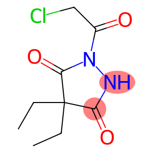 4,4-Diethyl-1-(chloroacetyl)-3,5-pyrazolidinedione