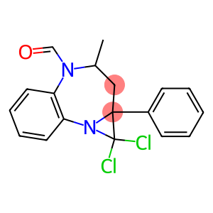 1,1-dichloro-3-methyl-1a-phenyl-1,1a,2,3-tetrahydro-4H-azireno[1,2-a][1,5]benzodiazepine-4-carbaldehyde