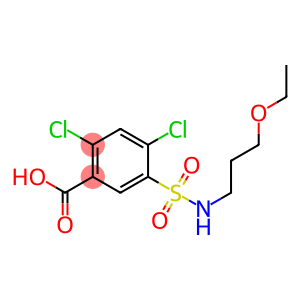 2,4-dichloro-5-[(3-ethoxypropyl)sulfamoyl]benzoic acid