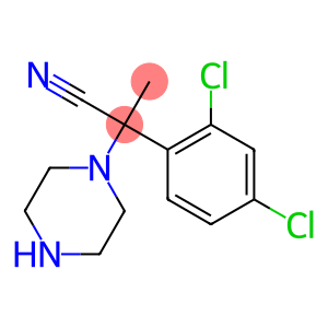 2-(2,4-dichlorophenyl)-2-(piperazin-1-yl)propanenitrile