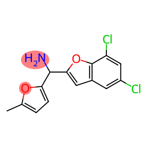 (5,7-dichloro-1-benzofuran-2-yl)(5-methylfuran-2-yl)methanamine