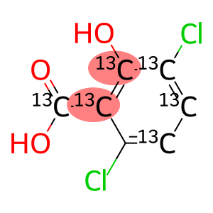 3,6-Dichloro-2-hydroxybenzoic  acid-13C6  (ring-13C6),  3,6-Dichlorosalicylic  acid-13C6  (ring-13C6)