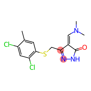 3-{[(2,4-dichloro-5-methylphenyl)thio]methyl}-4-[(dimethylamino)methylidene]-4,5-dihydro-1H-pyrazol-5-one