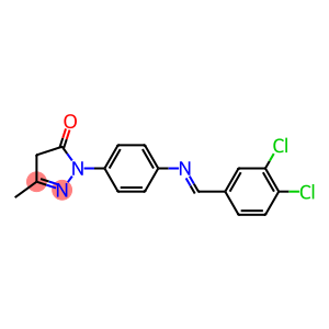1-{4-[(3,4-dichlorobenzylidene)amino]phenyl}-3-methyl-4,5-dihydro-1H-pyrazol-5-one