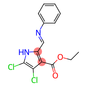 4,5-Dichloro-2-(phenyliminomethyl)-1H-pyrrole-3-carboxylic acid ethyl ester