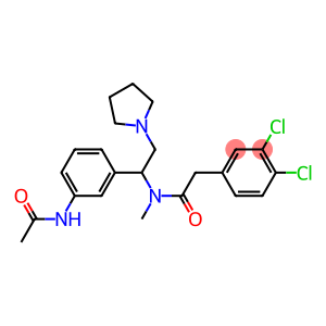3,4-Dichloro-N-methyl-N-[1-(3-acetylaminophenyl)-2-(1-pyrrolidinyl)ethyl]benzeneacetamide