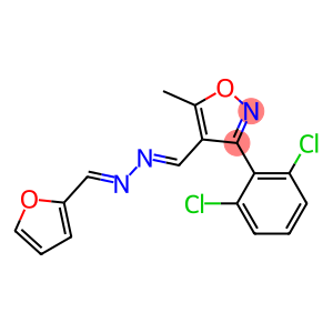 3-(2,6-DICHLOROPHENYL)-5-METHYLISOXAZOLE-4-CARBALDEHYDE N-(2-FURYLMETHYLENE)HYDRAZON, TECH