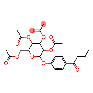3,5-di(acetyloxy)-2-[(acetyloxy)methyl]-6-(4-butyrylphenoxy)tetrahydro-2H-pyran-4-yl acetate