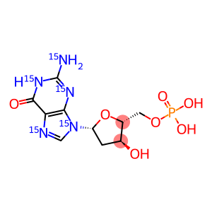 2'-Deoxyguanosine 5'-monophosphate-15N5
