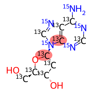 2'-DEOXYADENOSINE (U-13C10; U-15N5)