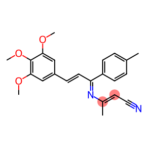 (E)-3-{[(Z,2E)-1-(4-methylphenyl)-3-(3,4,5-trimethoxyphenyl)-2-propenylidene]amino}-2-butenenitrile