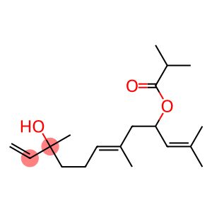 (6E)-3,7,11-Trimethyl-1,6,10-dodecatriene-3,9-diol 9-(2-methylpropanoate)