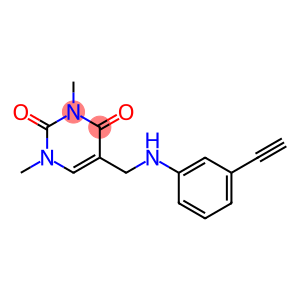 5-{[(3-ethynylphenyl)amino]methyl}-1,3-dimethyl-1,2,3,4-tetrahydropyrimidine-2,4-dione