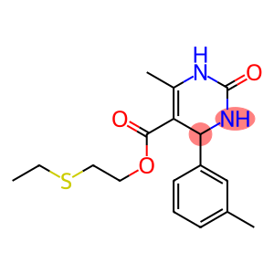 2-(ethylsulfanyl)ethyl 6-methyl-4-(3-methylphenyl)-2-oxo-1,2,3,4-tetrahydro-5-pyrimidinecarboxylate